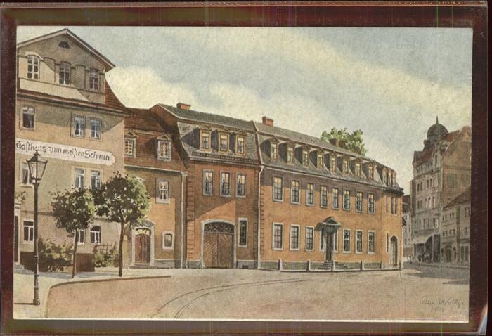 Weimar Thueringen Goethe-Haus Gasthaus zum weißen Schwan