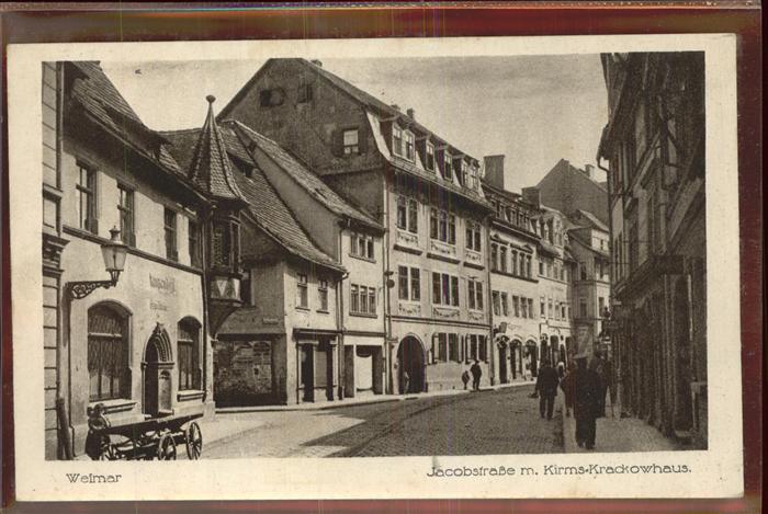 Weimar Thueringen Jocobstrasse mit Kirms-Krackowhaus