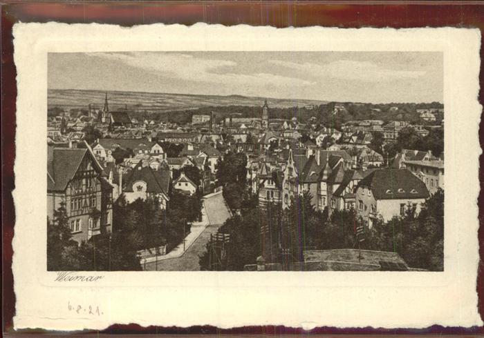 Weimar Thueringen Panorama Kupfertiefdruck
