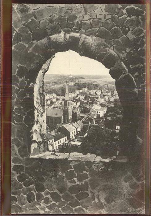 Bad Godesberg Blick auf Stadt durch Mauer von Godesbu