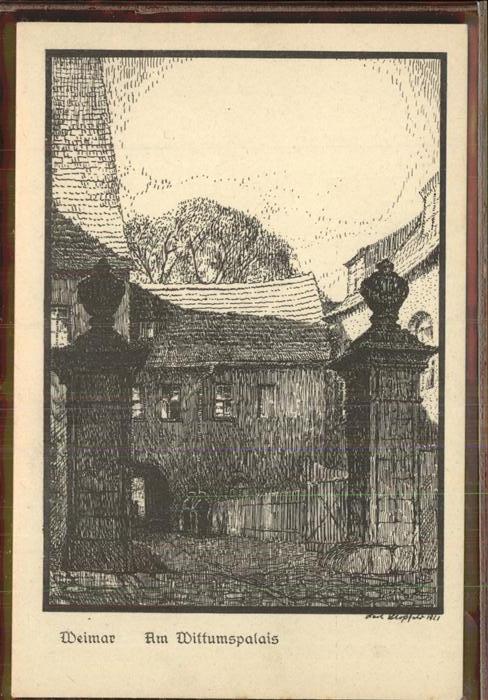 Weimar Thueringen Am Wittumspalais Künstlerkarte