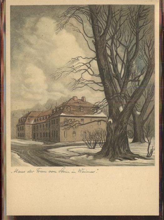 Weimar Thueringen Haus der Frau von Stein Künstlerkarte