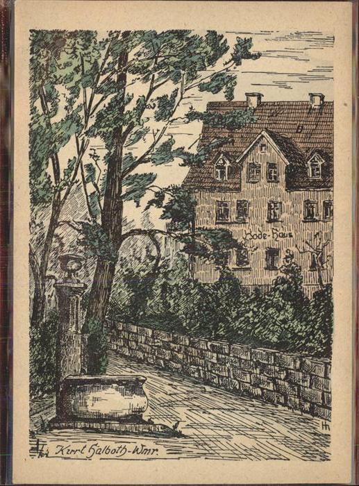 Weimar Thueringen Bode-Haus Künstlerkarte Kurt Halboth