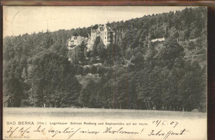 Bad Berka Schloss Rodberg Sophienhöhe