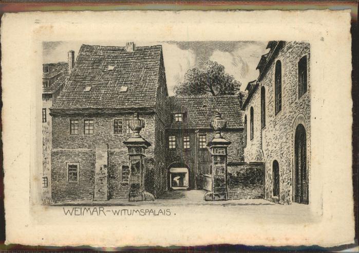Weimar Thueringen Zeichnung Witumspalais