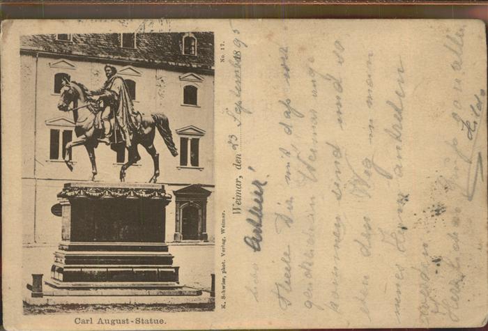 Weimar Thueringen Carl August-Statue
