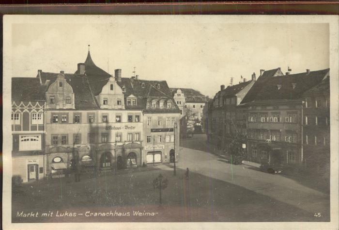 Weimar Thueringen Markt Lukas Cranachhaus
