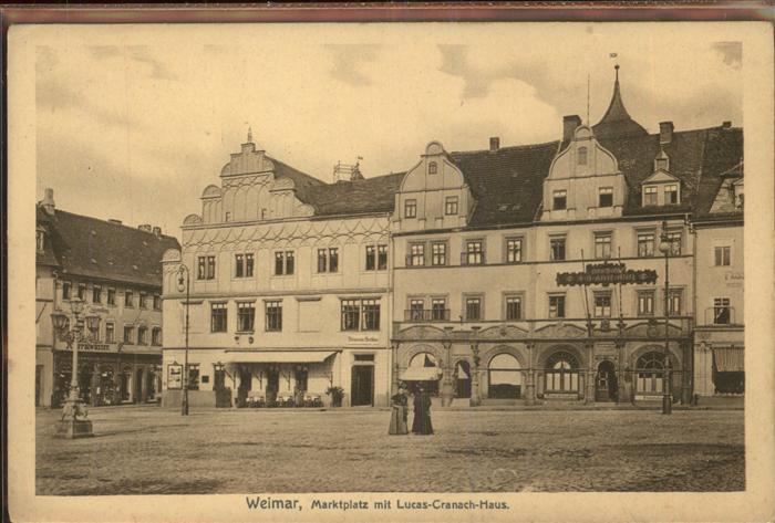 Weimar Thueringen Marktplatz Lucas-Cranach-Haus