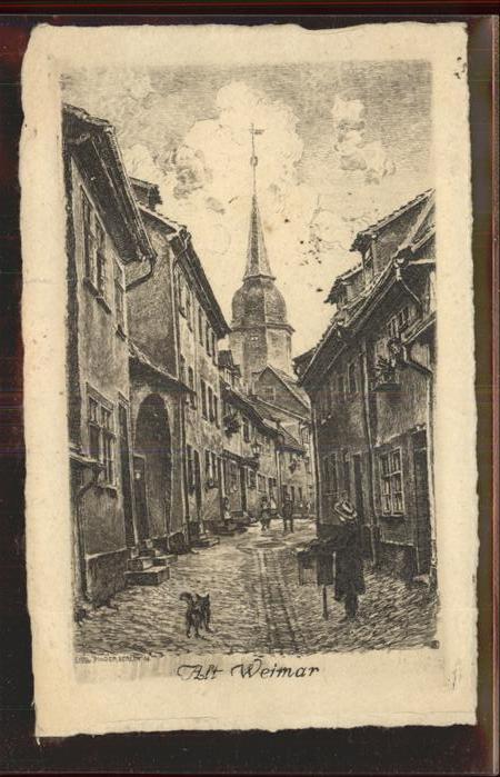 Weimar Thueringen Alt-Weimar Künstlerkarte