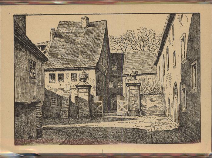 Weimar Thueringen Wittumspalais Künstlerkarte