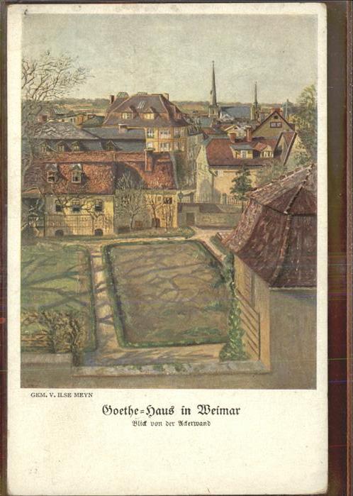 Weimar Thueringen Goethe Haus Künstlerkarte