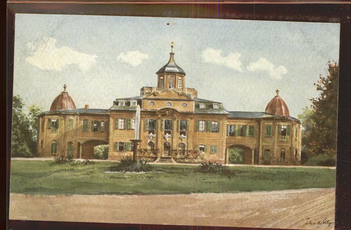 Weimar Thueringen Schloß Belvedere Künstlerkarte