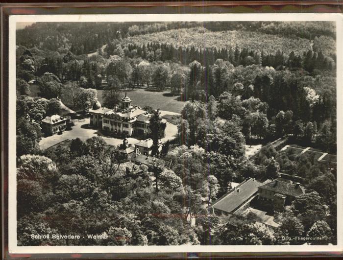 Weimar Thueringen Fliegeraufnahme Schloß Belvedere