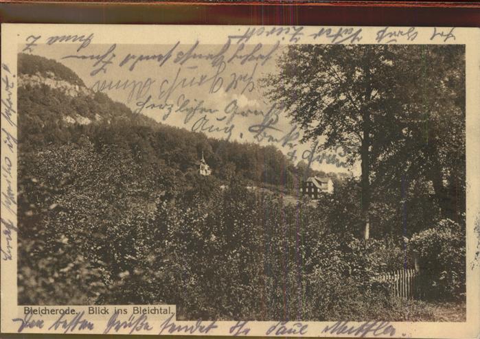 Bleicherode Blick ins Bleichtal