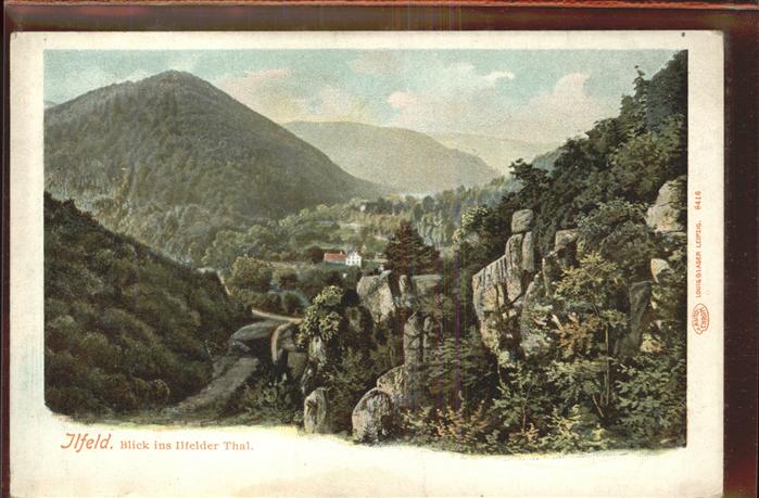 Ilfeld Ilfeld Suedharz Blick ins Ilfelder Tal Felsen