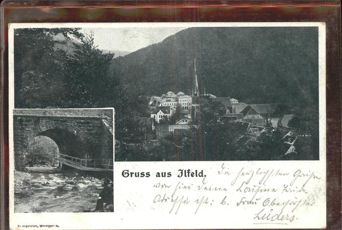 Ilfeld Ilfeld Suedharz Panorama Vogelperspektive und Bach