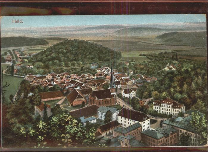 Ilfeld Ilfeld Suedharz Panorama Vogelperspektive Künstlerkarte