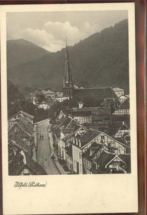 Ilfeld Ilfeld Suedharz Panorama Vogelperspektive Fachwerk