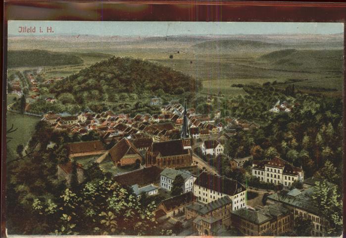 Ilfeld Ilfeld Suedharz Panorama Vogelperspektive Künstlerkarte