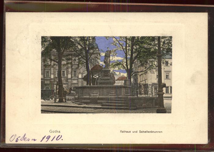 Gotha Thueringen Rathaus Schellenbrunnen