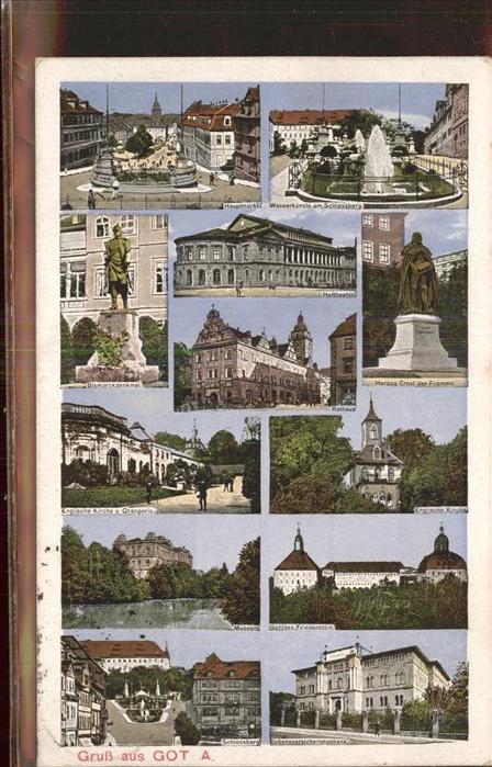 Gotha Thueringen Schlossberg Orangerie Bismarckdenkmal W