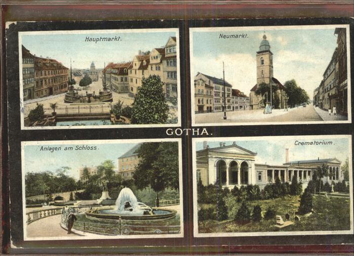 Gotha Thueringen Neumarkt Hauptmarkt Anlagen am Schloss