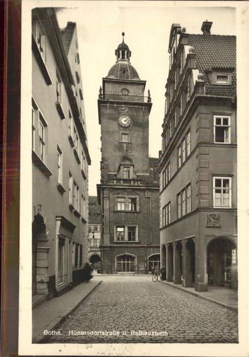 Gotha Thueringen Hünersdorfstraße Rathausturm