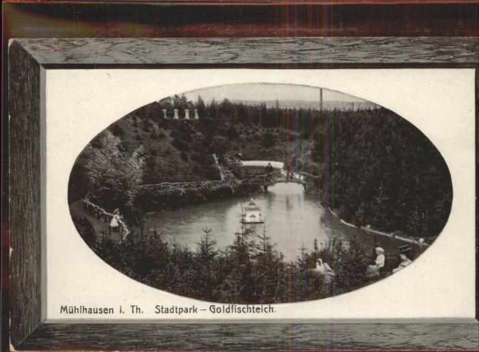 Muehlhausen Thueringen Stadtpark Goldfischteich