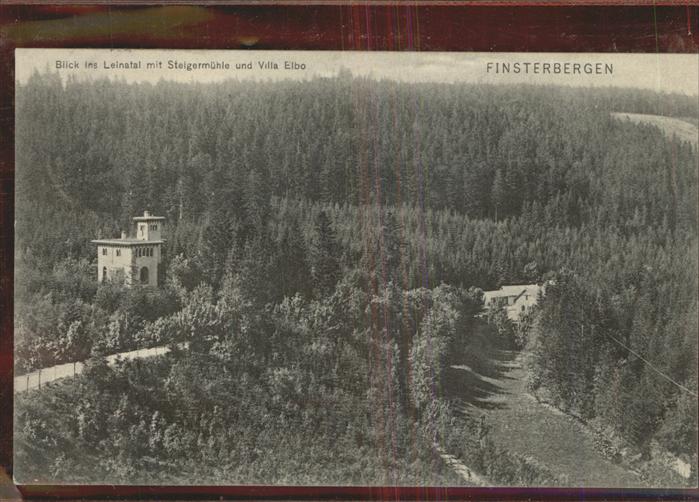 Finsterbergen Blick ins Leinatal mit Steigermuehle u.Villa Elbo