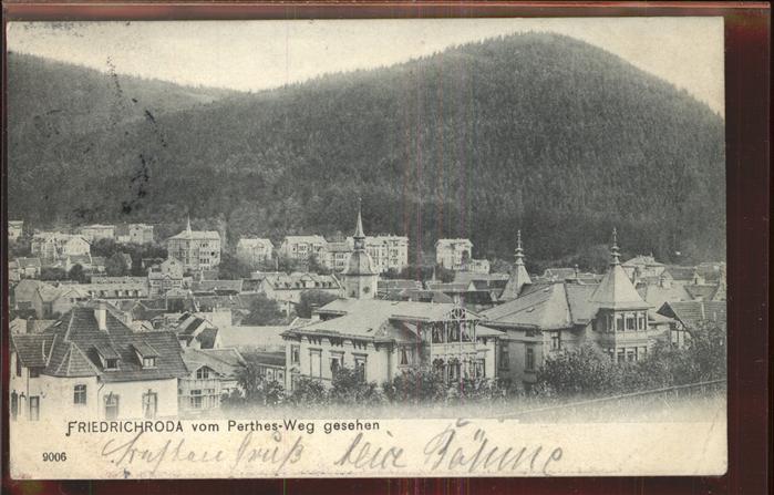 Friedrichroda Blick vom Perthes-Weg aus gesehen