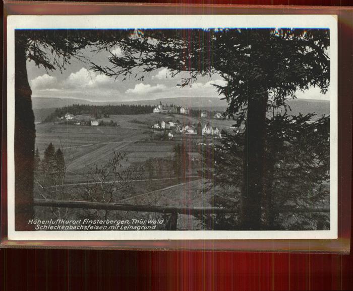Finsterbergen Blick vom Schleckenbachfelsen mit Leina