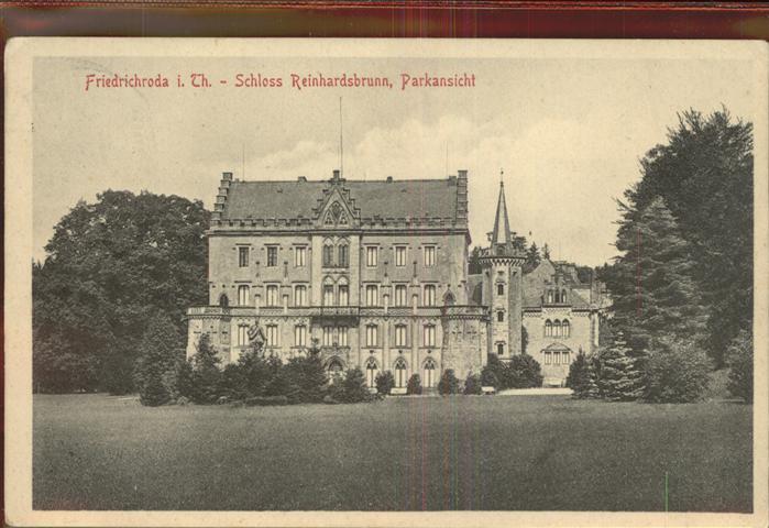 Friedrichroda Schloss Reinhardsbrunn mit Parkansicht
