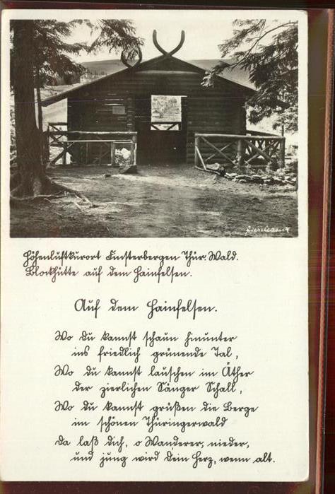 Finsterbergen Blockhütte auf dem Hainfelsen