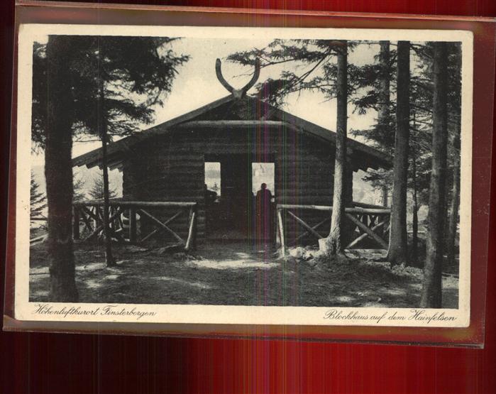 Finsterbergen Blockhaus auf dem Hainfelsen