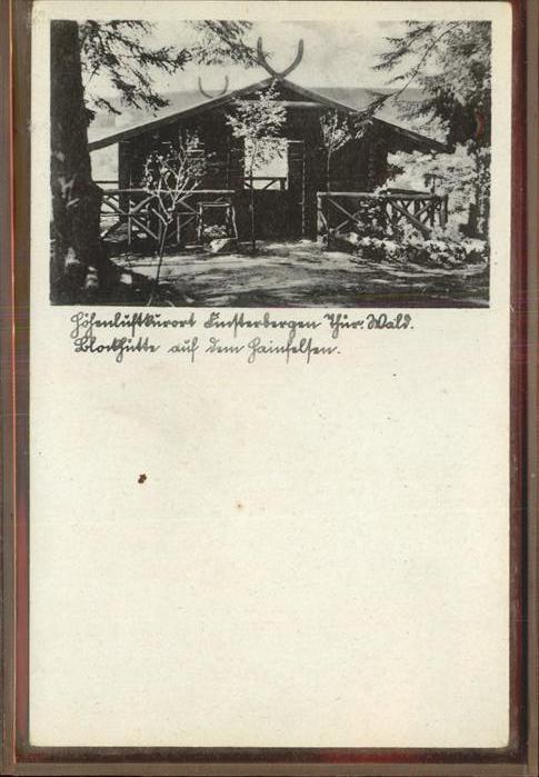 Finsterbergen Blockhütte auf dem Hainfelsen