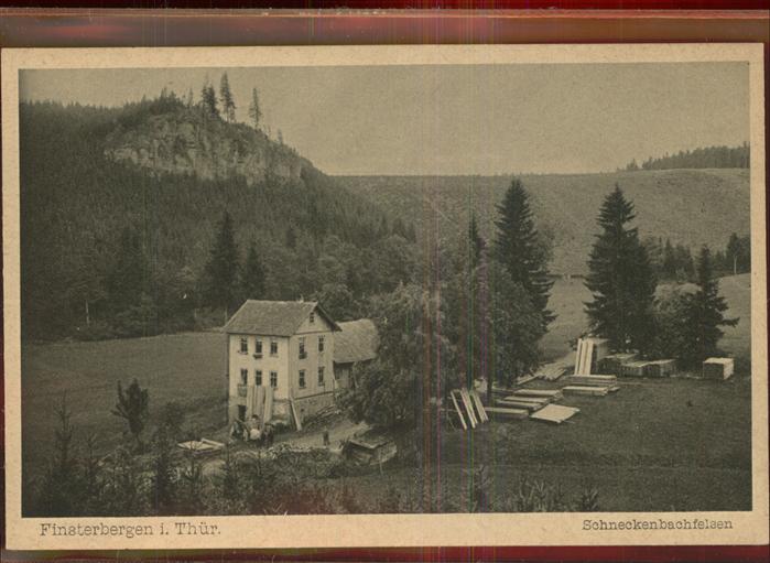 Finsterbergen Blick zum Schneckenbachfelsen