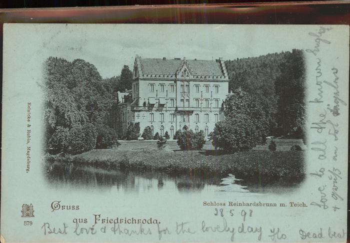 Friedrichroda Schloss Reinhardsbrunn Teich