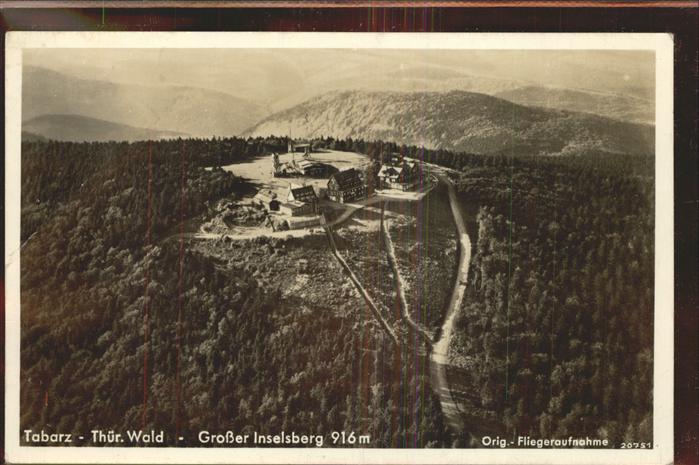 Tabarz Fliegeraufnahme Großer Inselsberg