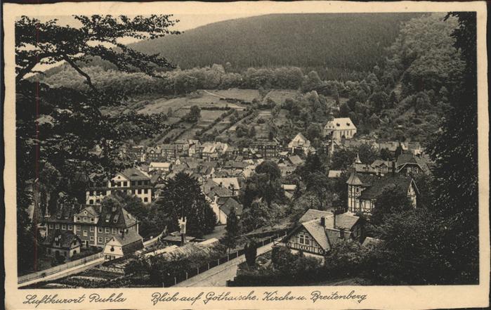Ruhla Blick auf die Kirche u.Breitenberg