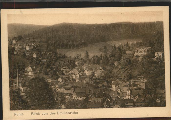 Ruhla Blick von der Emilienruhe