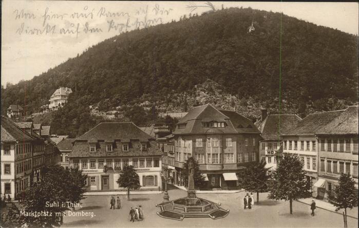 Suhl Thueringer Wald Marktplatz mit Domberg