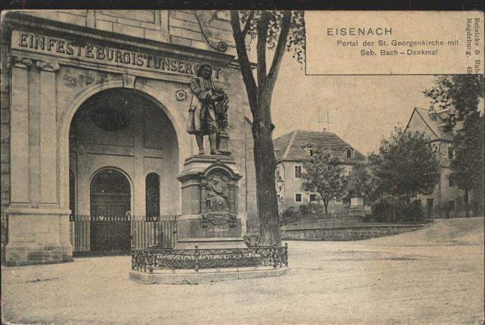 Eisenach Thueringen Portal der St.Georgenkirche mit Sebasti