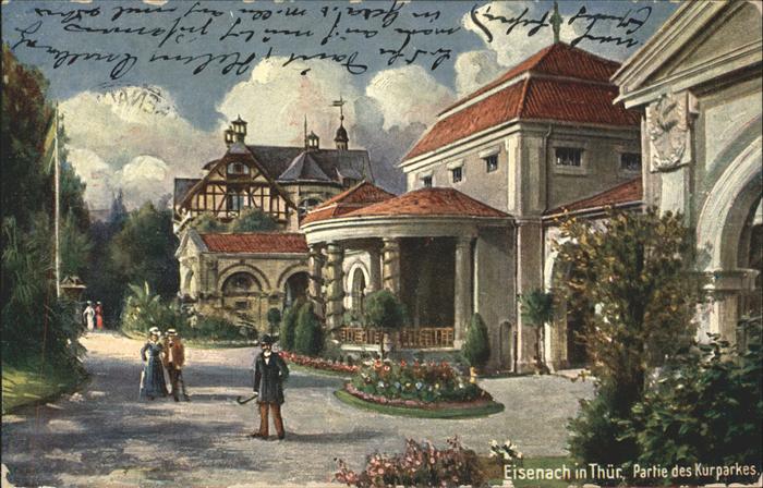 Eisenach Thueringen Mineralbad mit Kurpark