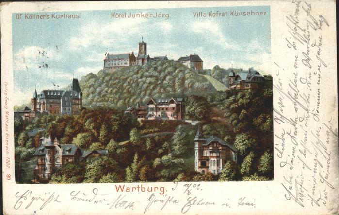 Wartburg Eisenach Mit Hotel Junker J?rg u.weitere