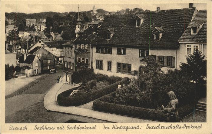 Eisenach Thueringen Bachhaus mit Bachdenkmal