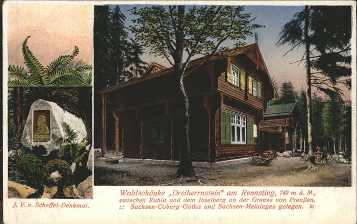 Ruhla Waldsch?nke Dreiherrnstein am Rennstieg