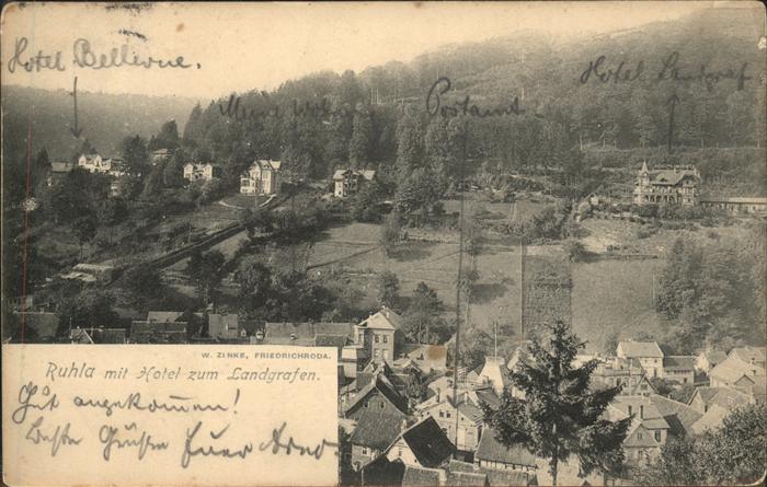 Ruhla Mit Blick auf Hotel zum Landgrafen