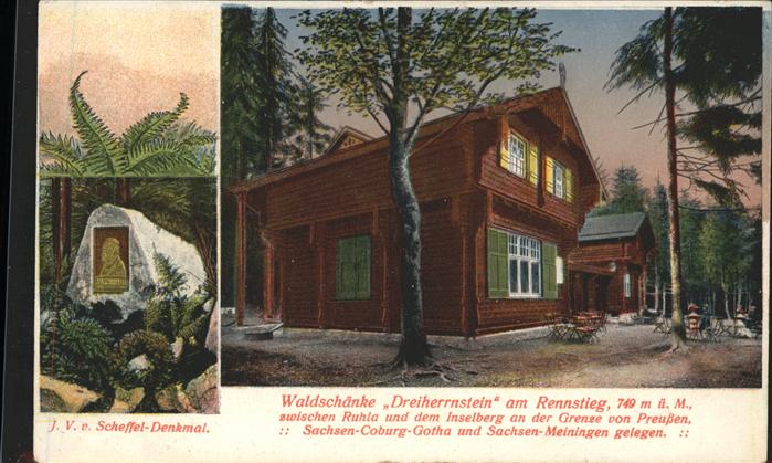 Ruhla Waldsch?nke Dreiherrnstein am Rennstieg