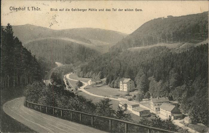Oberhof Thueringen Gehlberger Mühle Tal wilde Gera