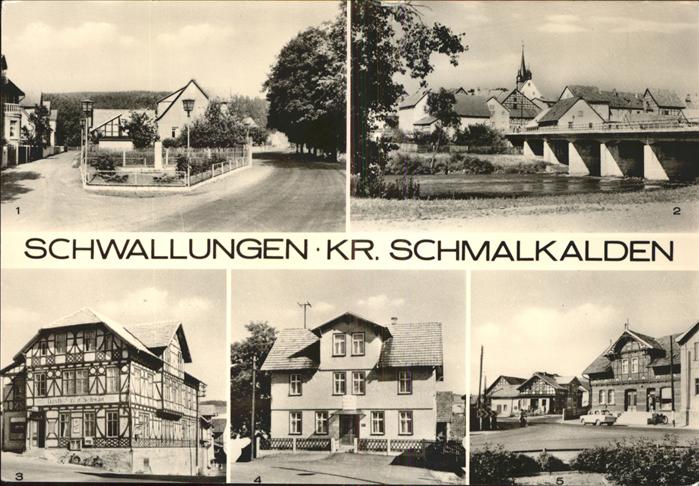 Schwallungen Leninplatz Brücke Gasthaus zum Schwan R